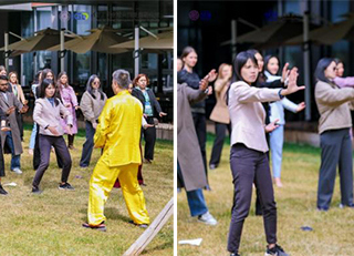 beat365官网教师应邀在全球气候金融高级别研讨会期间传授太极文化